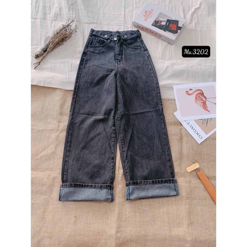 Quần baggy jeans, quần bò jean baggy ống rộng lưng cao mã 3063, 3064, 3161