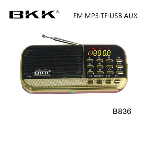 [Mã ELHACE giảm 4% đơn 300K] Đài FM Nghe Nhạc Cắm Thẻ Nhớ, Usb, BKK 836