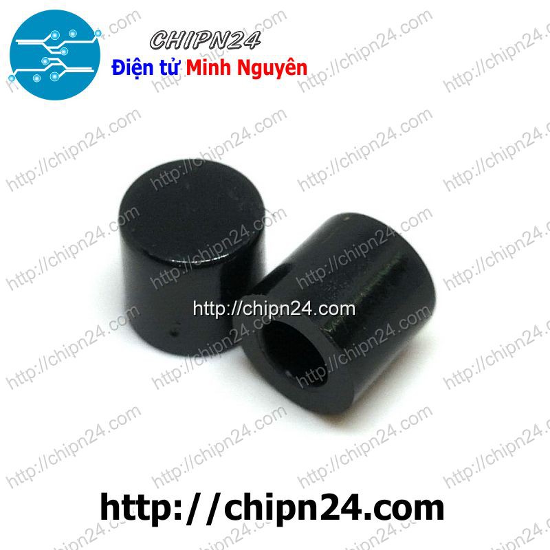 [10 CÁI] Nắp chụp nút nhấn vuông 6x6mm ĐEN