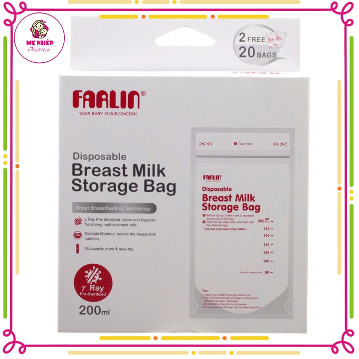 Túi trữ sữa Farlin 200ml