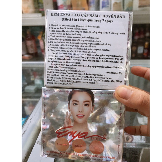 KEM ENYA TÍM XOÁ NÁM CHUYÊN SÂU 9 TRONG 1 - ENYA WHITENING FRECKLE TREATMEN BEAUTY FIRMING CREAM 20G 5.0