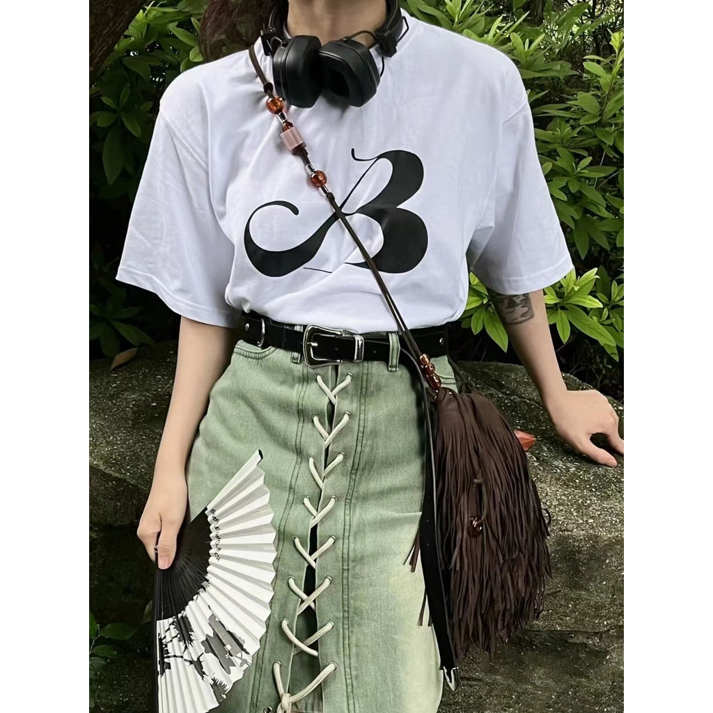❀✲Chân Váy Denim Đuôi Cá Lưng Cao Thiết Kế Cột Dây Thời Trang Mùa Hè Cho Nữ