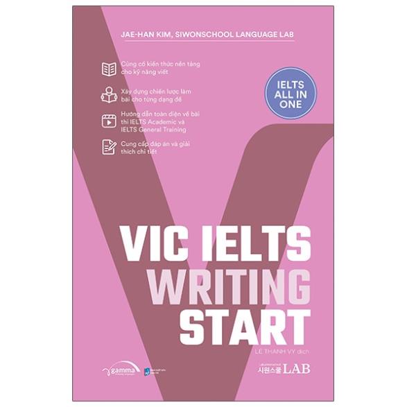 Sách - Vic Ielts Writing Start 169K (bìa hồng)