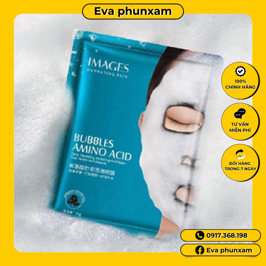 Mặt nạ than sủi bọt thải độc amino acid dùng cái nhân,spa thẫm mỹ viện.
