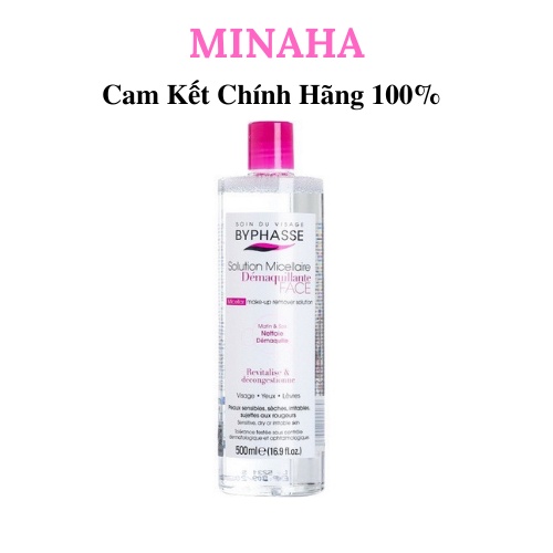 Nước tẩy trang BYPHASE Micellar Water Tây Ban Nha Làm Sạch Sâu Phù Hợp Với Mọi Loại (Mẫu mới -500ml)