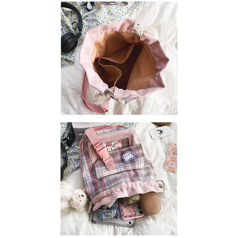 Túi Đeo Chéo Vải Canvas Dễ Thương Phong Cách Nhật Bản Thời Trang Mùa Hè Cho Nữ