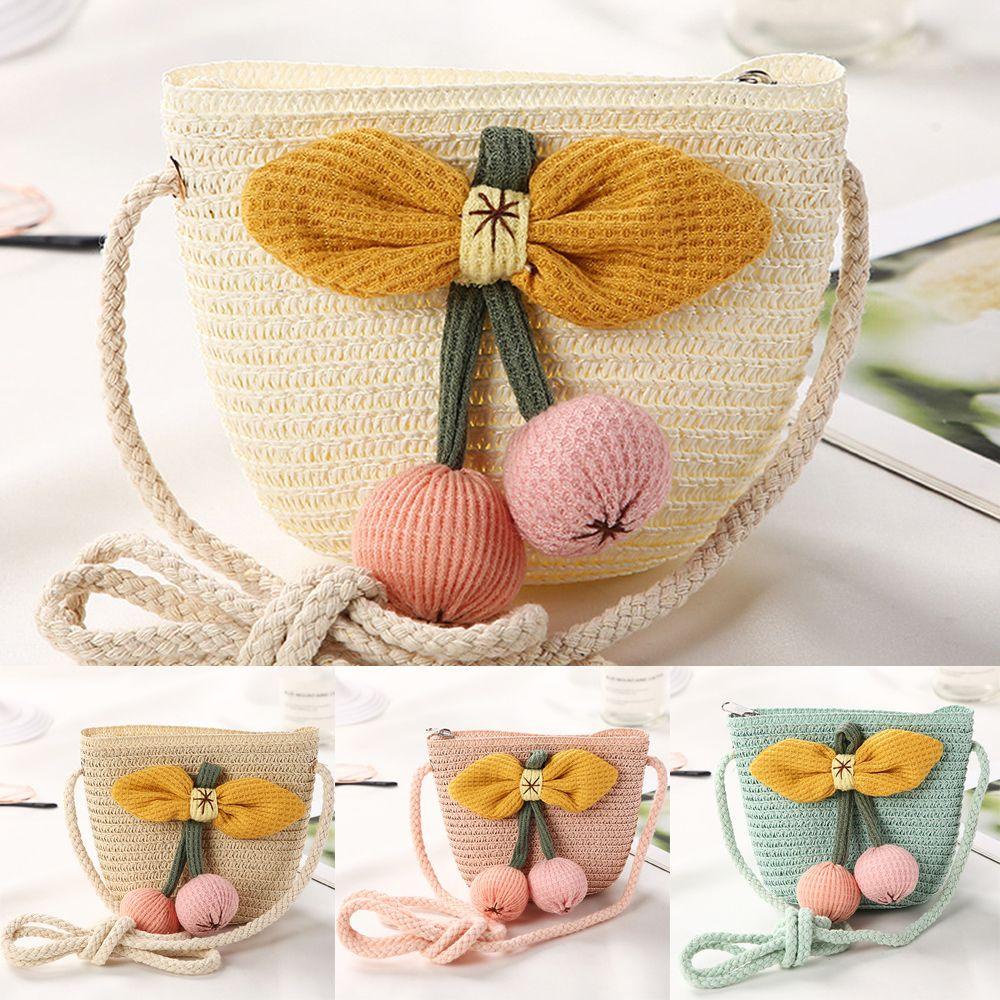 ❀Karen❀ Túi Cói Đeo Chéo Thời Trang Mùa Hè Cho Nữ