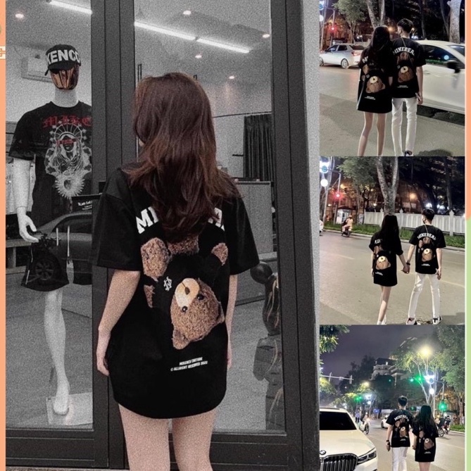 Áo phông Mikenc0 Mikebear tshirt cao cấp auth, Áo thun Mikenko nam nữ chính hãng gấu 5D cá tính sành điệu siêu hot MK5