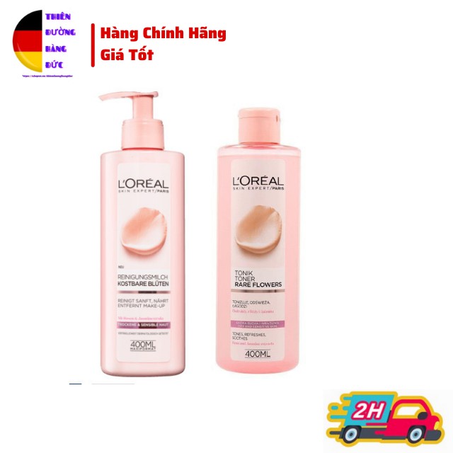 Nước hoa hồng Loreal Pháp 400ml | Sữa Rửa Mặt Loreal dành cho da khô và da nhạy cảm
