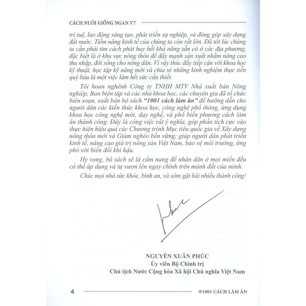 Sách - Cách Nuôi Giống Ngan V7