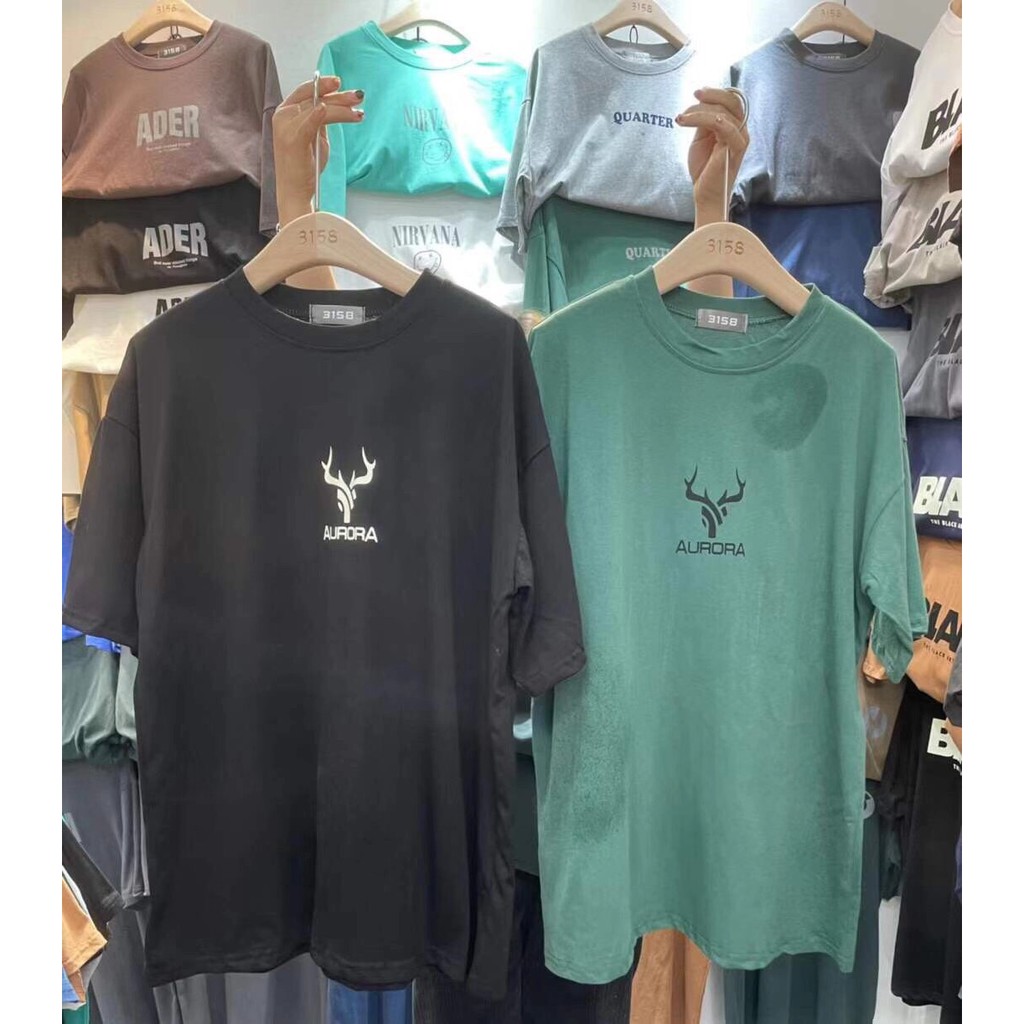 Áo phông AURORA tay lỡ, unisex form rộng, áo thun 2T Unisex P8