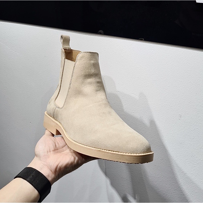 GIÀY NAM CAO CỔ CHELSEA BOOT DA LỘN MÀU TAN | BigBuy360 - bigbuy360.vn