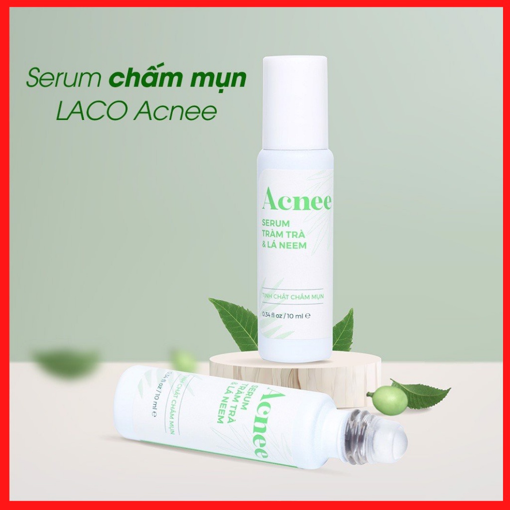 Serum chấm mụn LACO tràm trà & lá neem Acnee, giúp giảm sưng các vết mụn nhọt, trứng cá nhanh chóng, hiệu quả | BigBuy360 - bigbuy360.vn