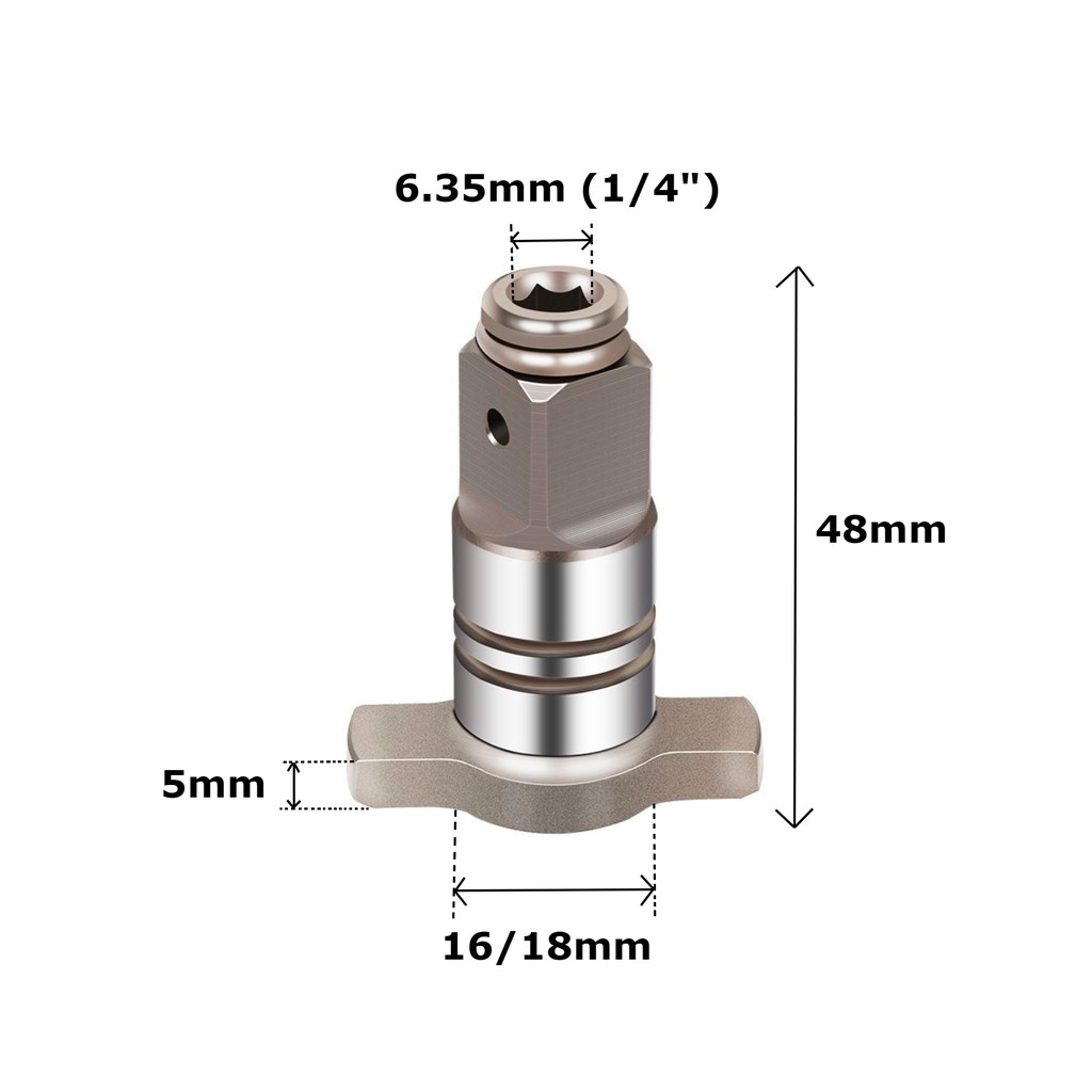 Đầu bulong, đầu chữ T thay thế cho máy siết bulong 1/2 inch 2 trong 1