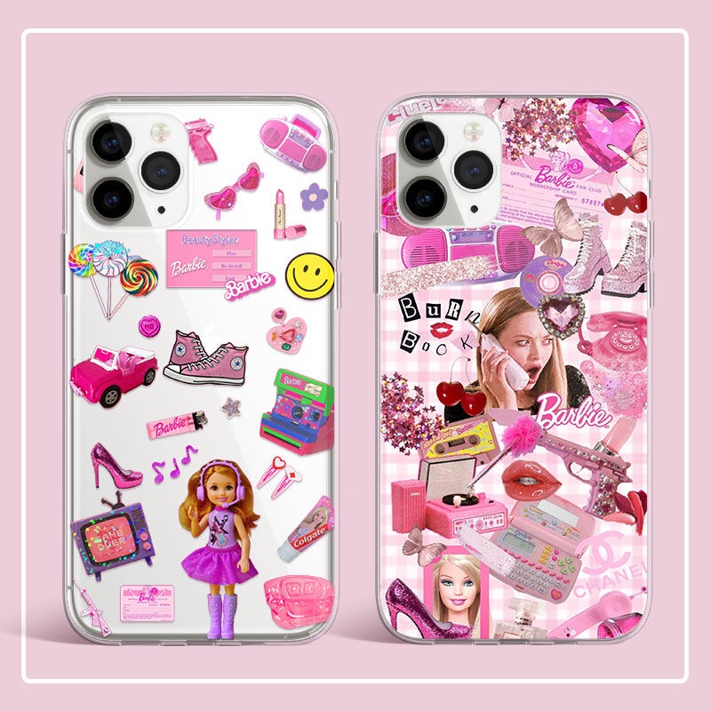 Ốp Điện Thoại TPU Dẻo In Hình Công Chúa Barbie Da Báo Cho IPhone 14 12 PRO 12 mini 11 PRO Max 13 PRO 13PROMAX Xs Max XR 6 7 8 Plus