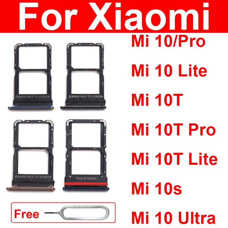 Khay Đựng Sim Điện Thoại Và Thẻ Sim Cho Xiaomi Mi 10 10T Lite Pro Mi 10s Mi 10 Ultra Giá Đỡ