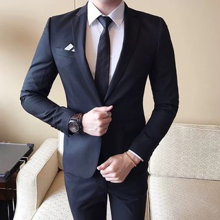 Free ship từ 50K - Bộ vest Hàn Quốc công sở: áo vest nam + quần âu nam + sơ mi nam