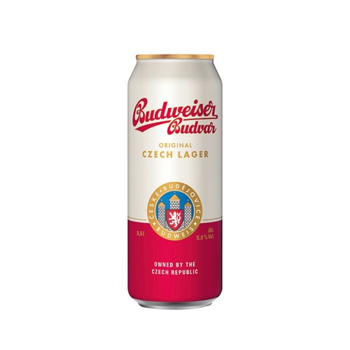 Bia Budweiser Budvar Original 5% – Lon 500ml – Thùng 24 Lon