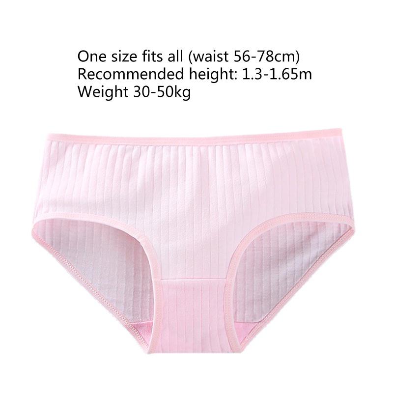 1 Quần Lót Cotton Mềm Mỏng Thoáng Khí Màu Trơn Cho Bé Gái Tuổi Teen
