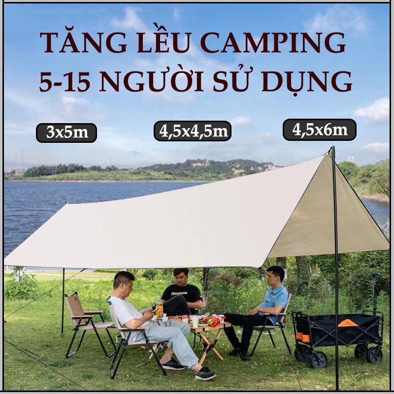 Tấm Tăng Dã Ngoại Chống Thấm, Chống Tia UV – Tăng Bạt Mái Che Vải Tốt Nhẹ Bền