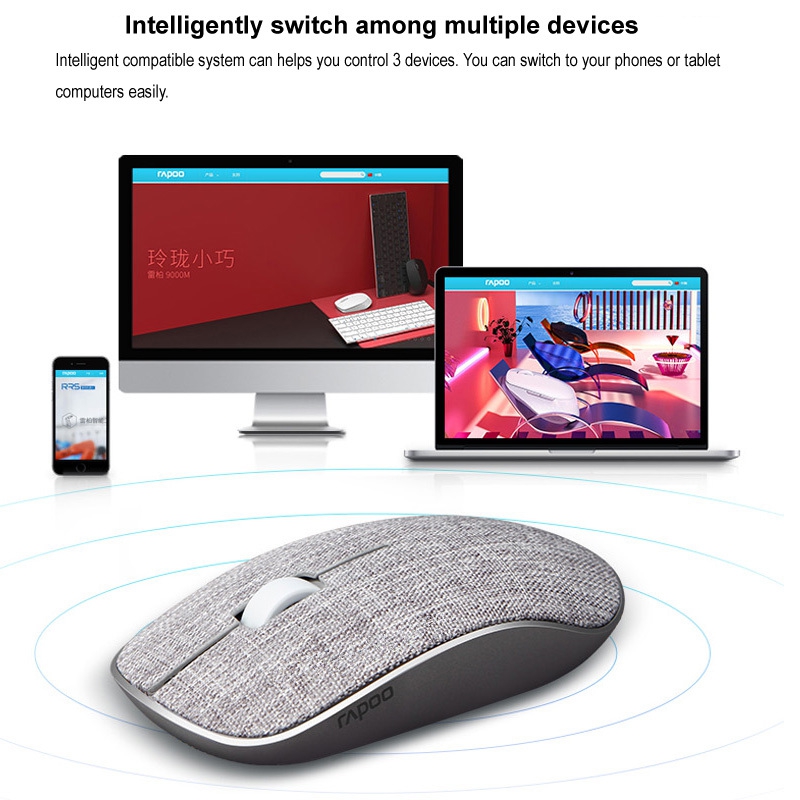 Chuột Không Dây Rapoo 3500PLUS 1300DPI Bluetooth 3.0 / 4.0 RF 2.4GHz