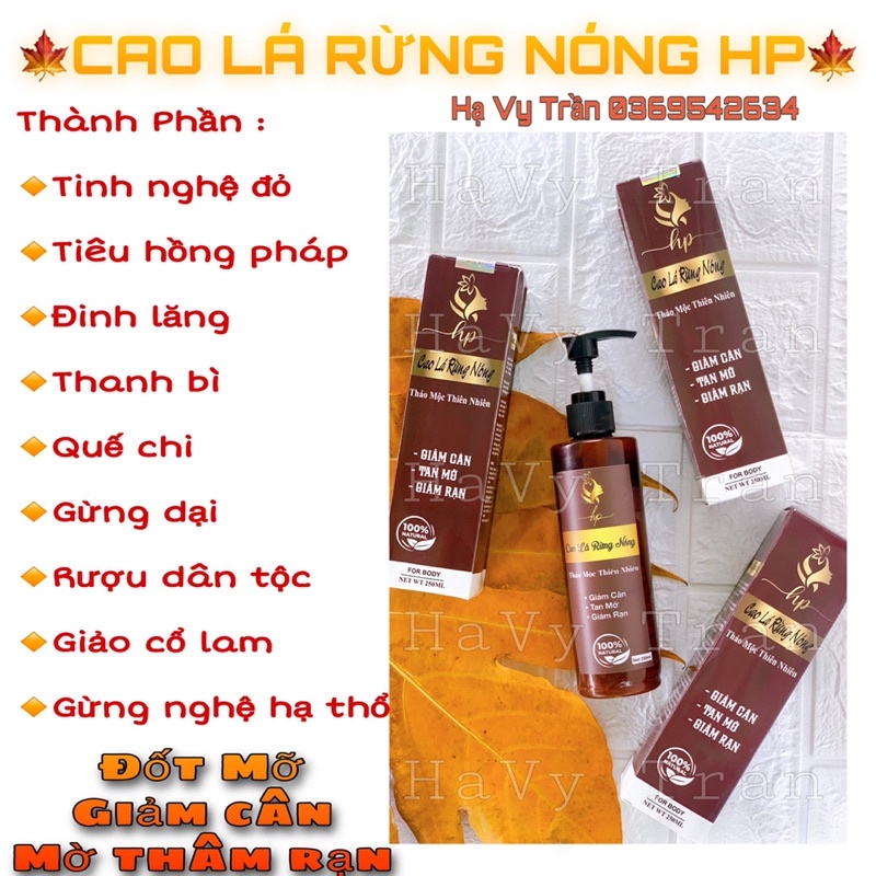 CAO LÁ RỪNG NÓNG THẢO MỘC - Giảm mỡ Giảm cân Mờ rạn