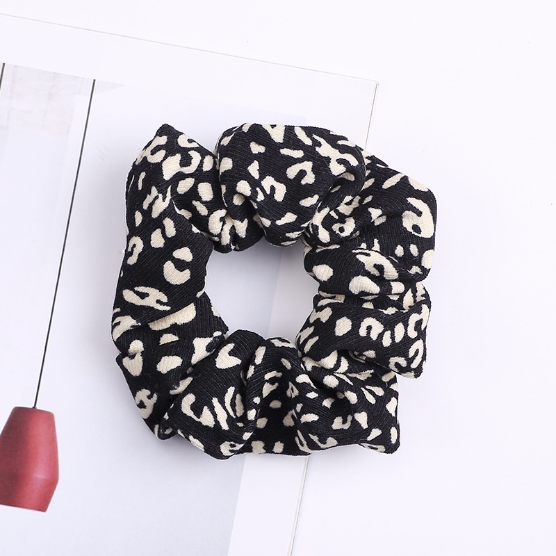 Dây buộc tóc, cột tóc Scrunchies họa tiết da báo phong cách Vintage thời trang cho nữ JeliShop