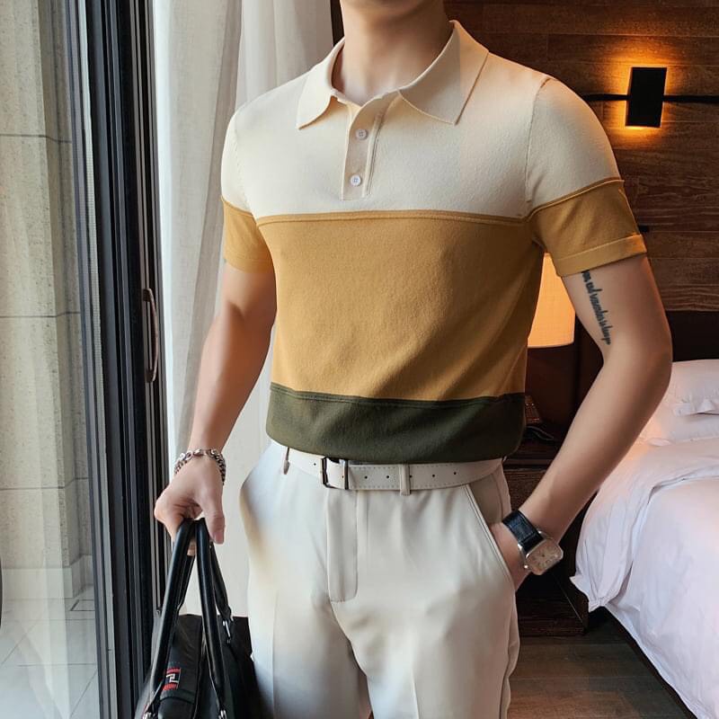 Áo polo phối màu thanh lịch - lịch lãm | BigBuy360 - bigbuy360.vn