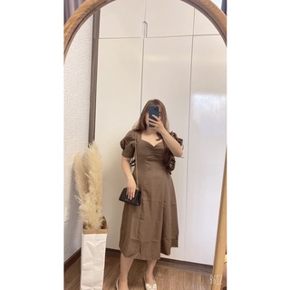 Đầm nhún ngực dán xoè bigsize Kim Ngân 50 đến 100kg (M/L/XL/XXL)