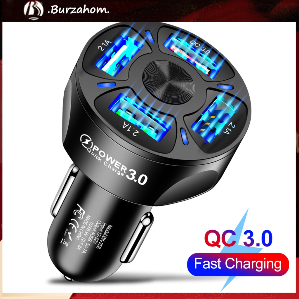 Cốc Sạc Nhanh Qc3.0 4 Cổng Usb Thiết Kế Nhỏ Gọn Tiện Dụng