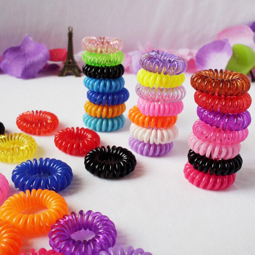 Set 10 dây chun buộc tóc nhiều màu sắc thiết kế đơn giản dành cho nữ