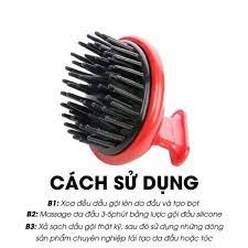 Lược silicone gội đầu Tubaki massage tóc và da đầu made in Japan