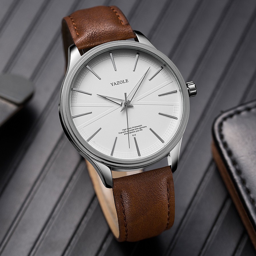 Đồng Hồ Analog Máy Quartz Nam Sang Trọng YAZOLE 512