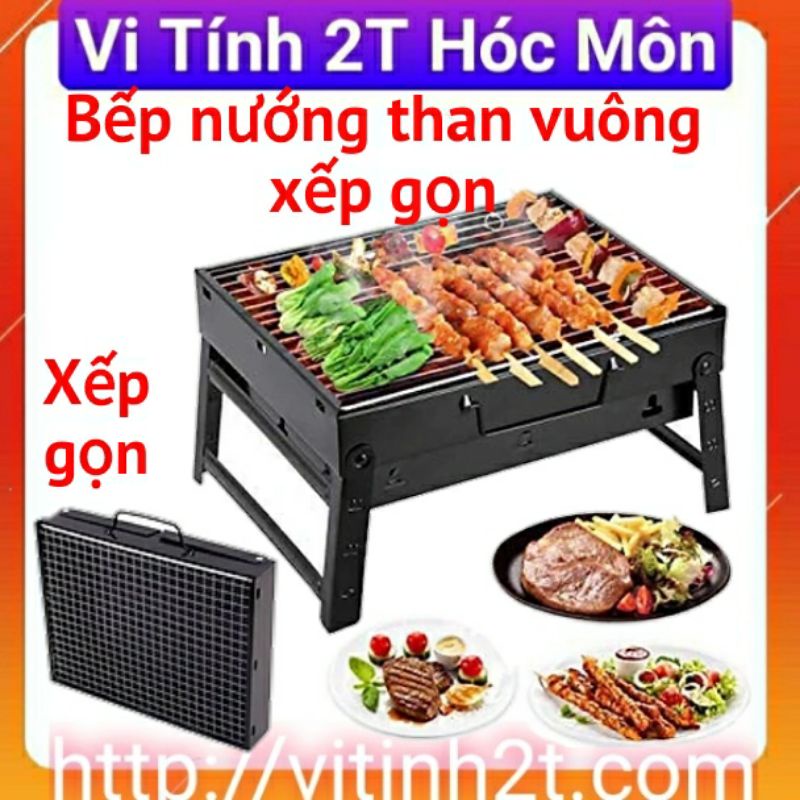 BẾP NƯỚNG THAN VUÔNG XẾP GỌN TIỆN LỢI&lt;br&gt;