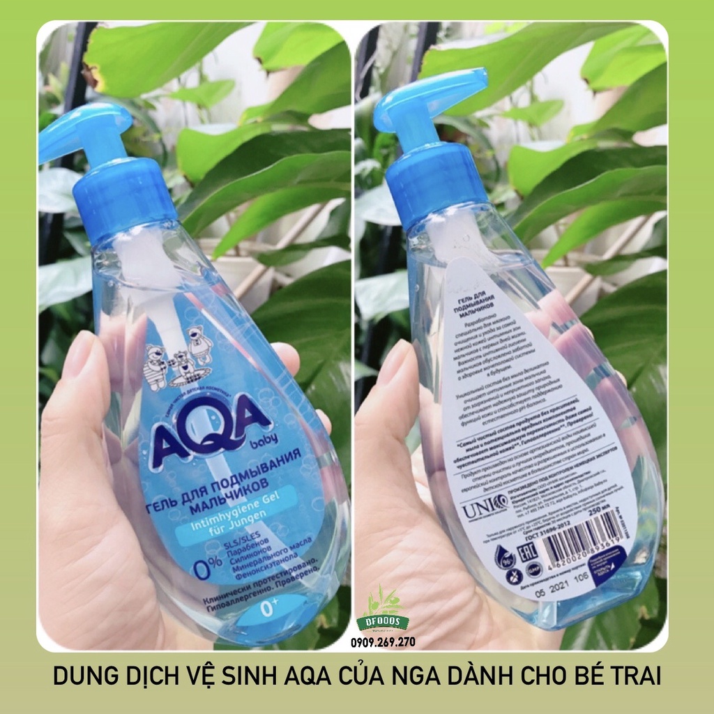 Dung dịch vệ sinh cho bé 0-8 tuổi AQA Nga 250ml