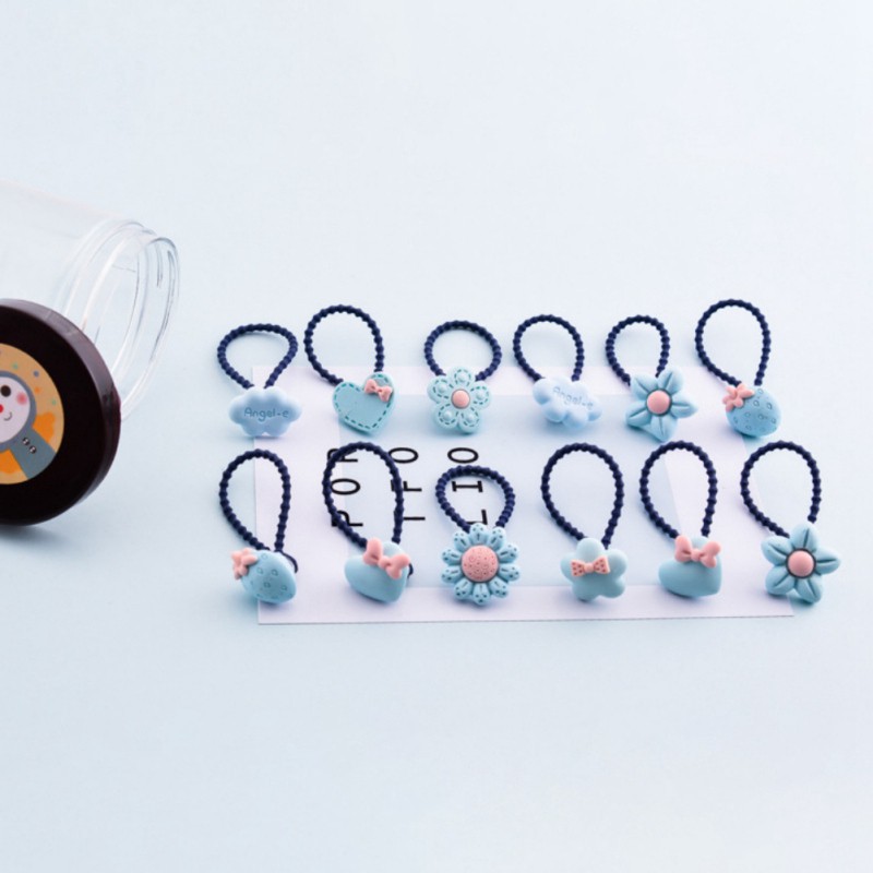 Set 12 Dây Buộc Tóc Hoạt Hình Dễ Thương Cho Bé Gái balo local brand | BigBuy360 - bigbuy360.vn