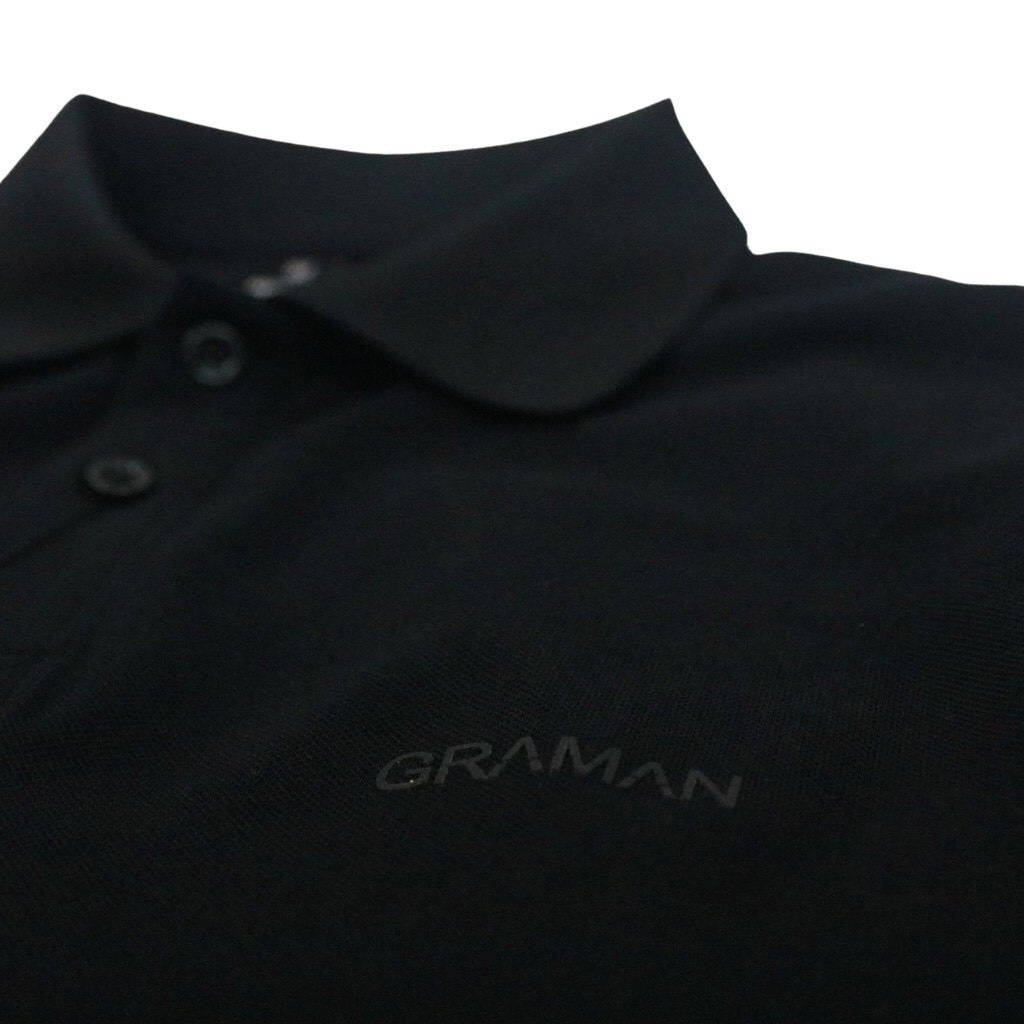 Áo Polo nam cổ bẻ vải Cotton cá xấU,chuẩn form,sang trọng - lịch lãm màu Đen - GRAMEN