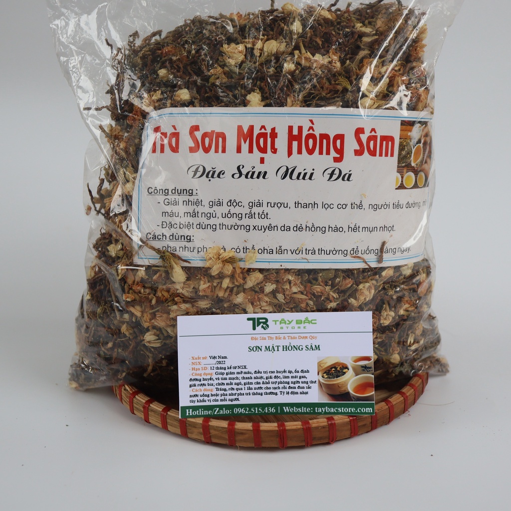 Trà Sơn Mật Hồng Sâm Túi 500G Giúp Ngủ Ngon, Mát Gan, Đẹp Da Đặc Sản Tây Bắc