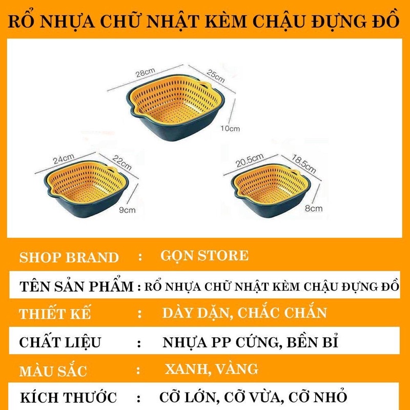 [HOT] Set Rổ Nhựa 6 Món Kèm Chậu Cao Cấp Đựng Đồ Đa Năng Tiện Lợi ANHOME Giá Rẻ