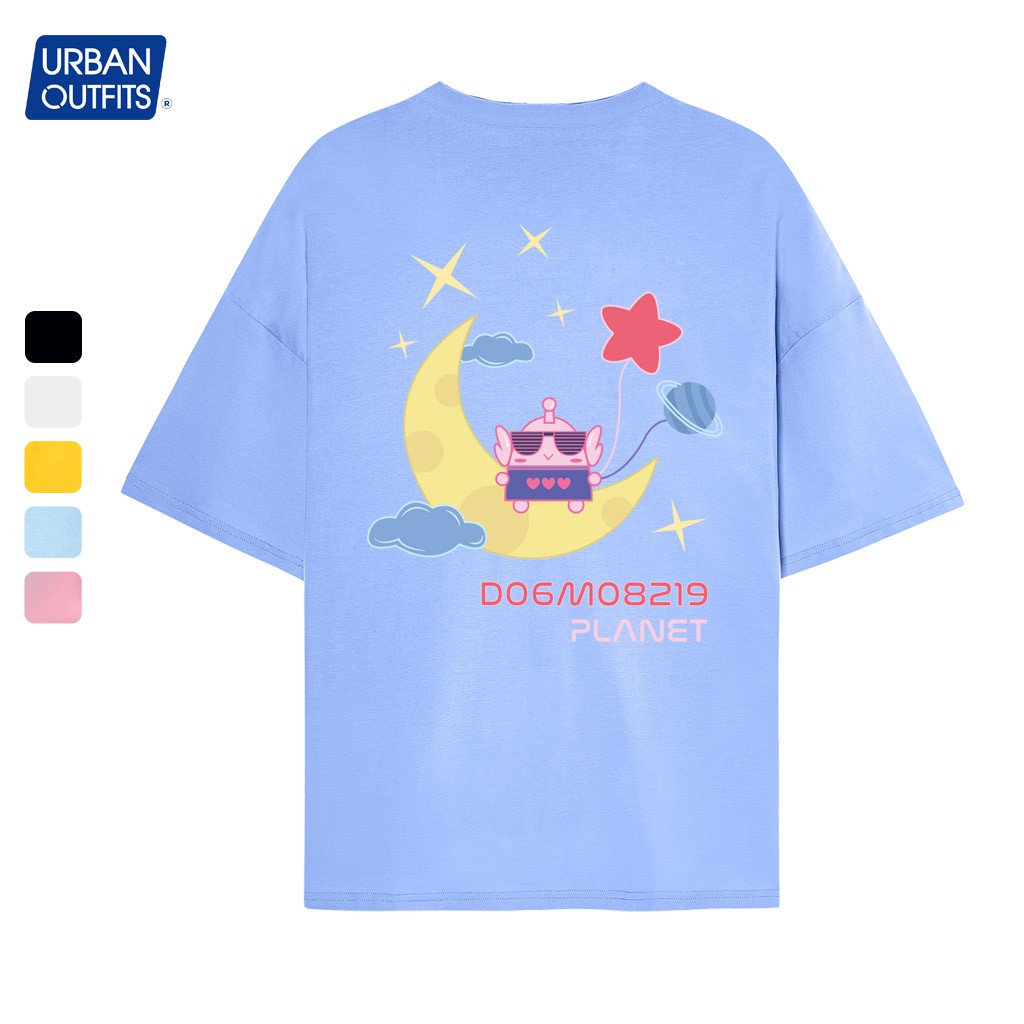 Áo Thun Tay Lỡ Nữ Nam Form Rộng URBAN OUTFITS In Mặt Trăng DO6M08219 Planet ATO40 Cotton 4 Chiều Local Brand