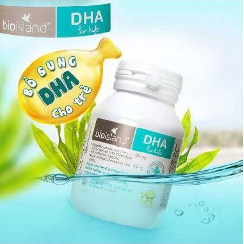 TPCN Viên uống bổ sung DHA cho bé BIO ISLAND For Kid [Úc] hộp 60 Viên