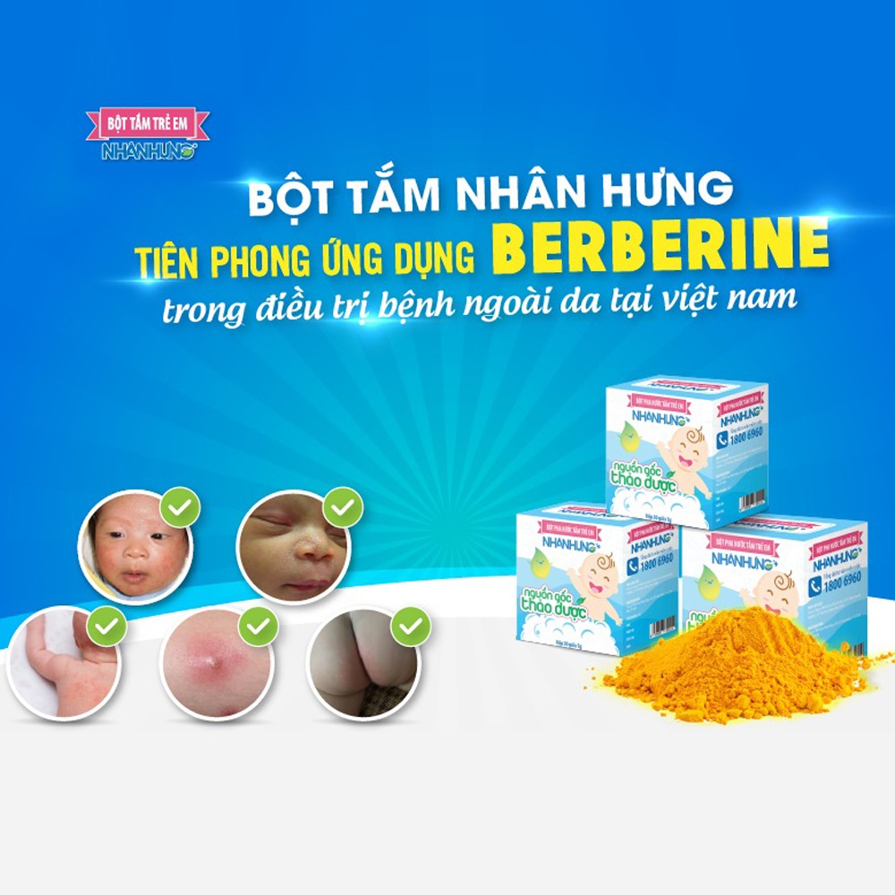 Bột tắm Nhân Hưng - Hộp 30 gói [CHÍNH HÃNG]