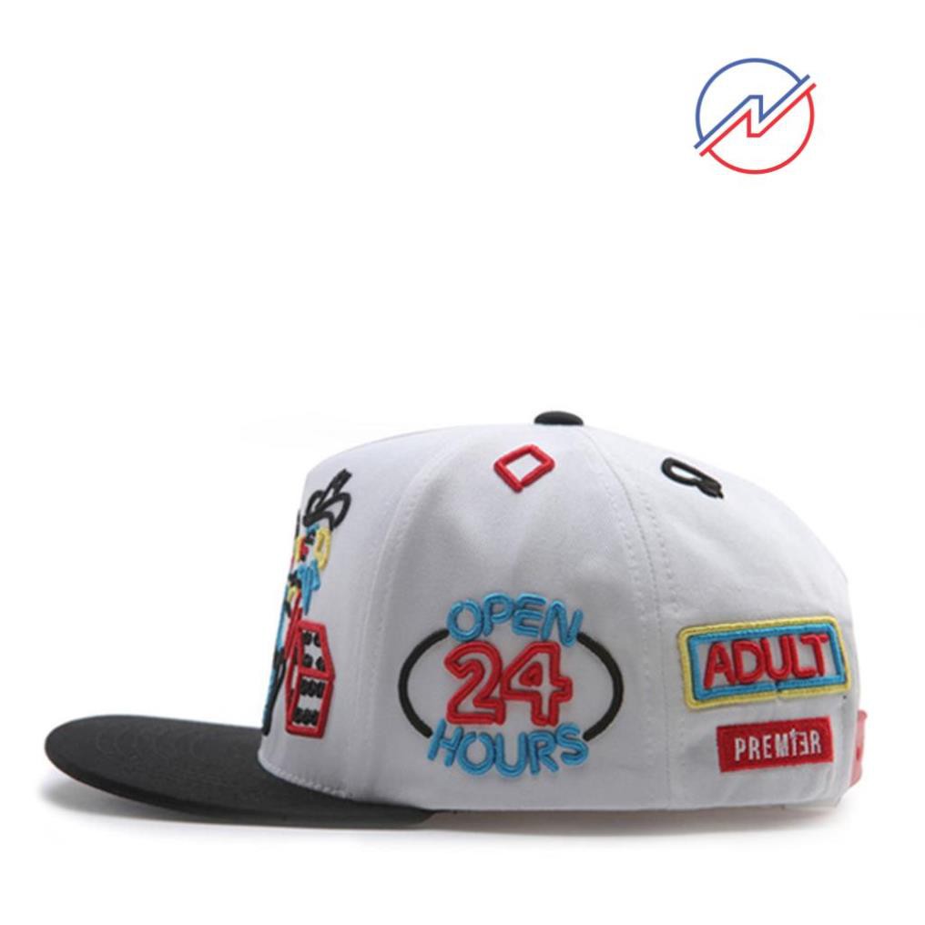 Mũ nón lưỡi trai vành ngang snapback PREMI3R Neon Poker nhiều màu nam nữ