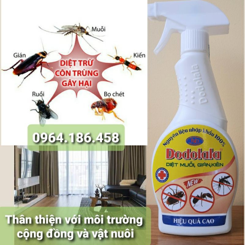 Thảo mộc xịt Muỗi, Kiến Dodolala 350ml( Chính hãng) NEW