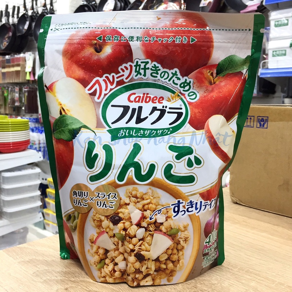 Ngũ cốc ăn sáng Calbee dành cho người yêu thích trái cây 400g Nhật Bản | 4901330745295 | Kan shop hàng Nhật