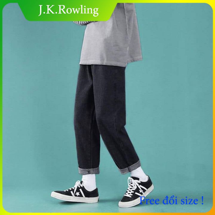 Quan Baggy Nam quần Jeans Đen kiểu Suông ống rộng - Trơn style MỚI NHẤT 2021 tại JK SHOP | BigBuy360 - bigbuy360.vn