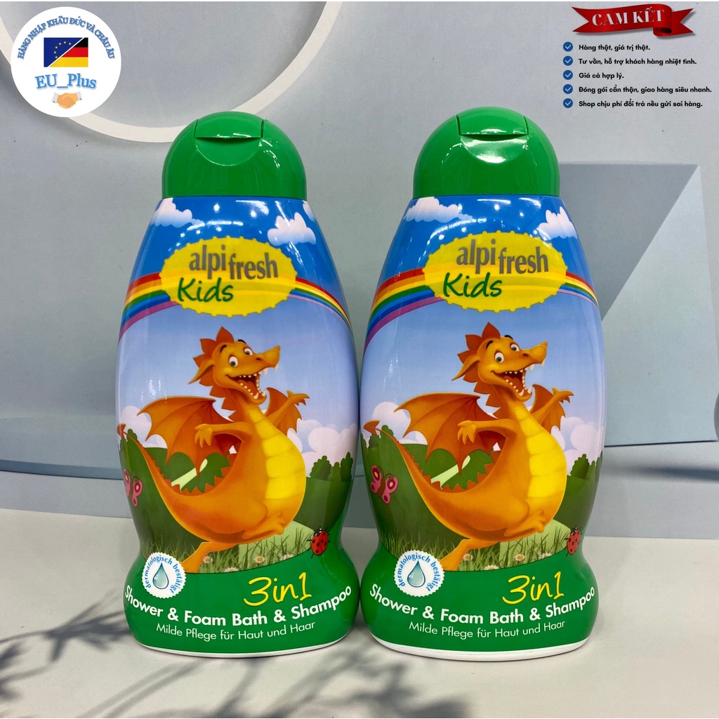 Tắm gội Alpifresh trẻ em Đức - 500ml - bé trai, bé gái