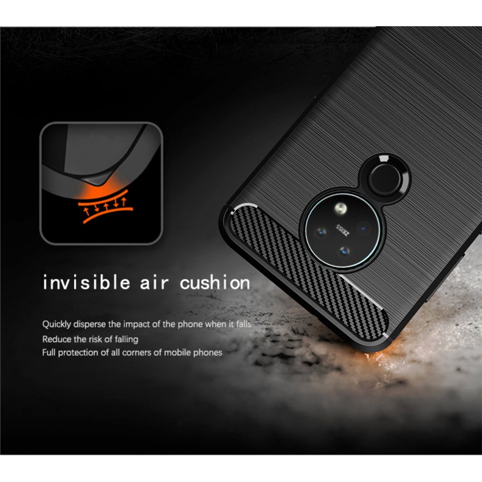 Ốp Lưng Nokia 6.2 / 7.2 Dẻo Carbon Phay Xước Chống Sốc