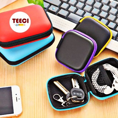 &lt;Video Review&gt; Hộp Bao Bob Da Đựng Tai Nghe Phone Phụ Kiện Có Khóa Kéo Chống Bụi Lưới Chống Rối Chữ Nhật Bỏ Túi U185