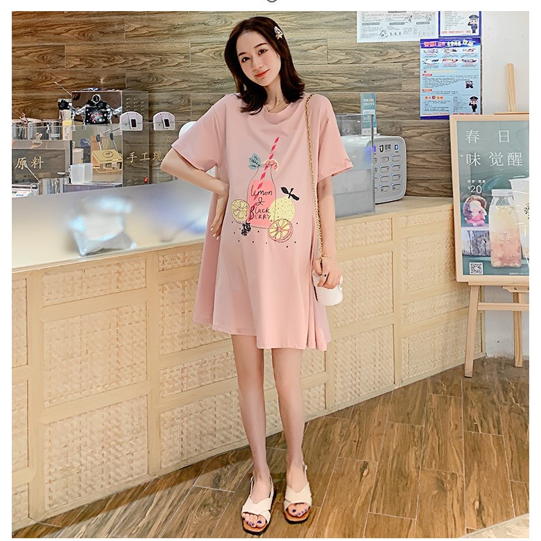 Váy Bầu Đầm Bầu Xinh Thun Hình Cao Cấp A1766